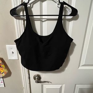Lululemon cropped tank/sports bra black